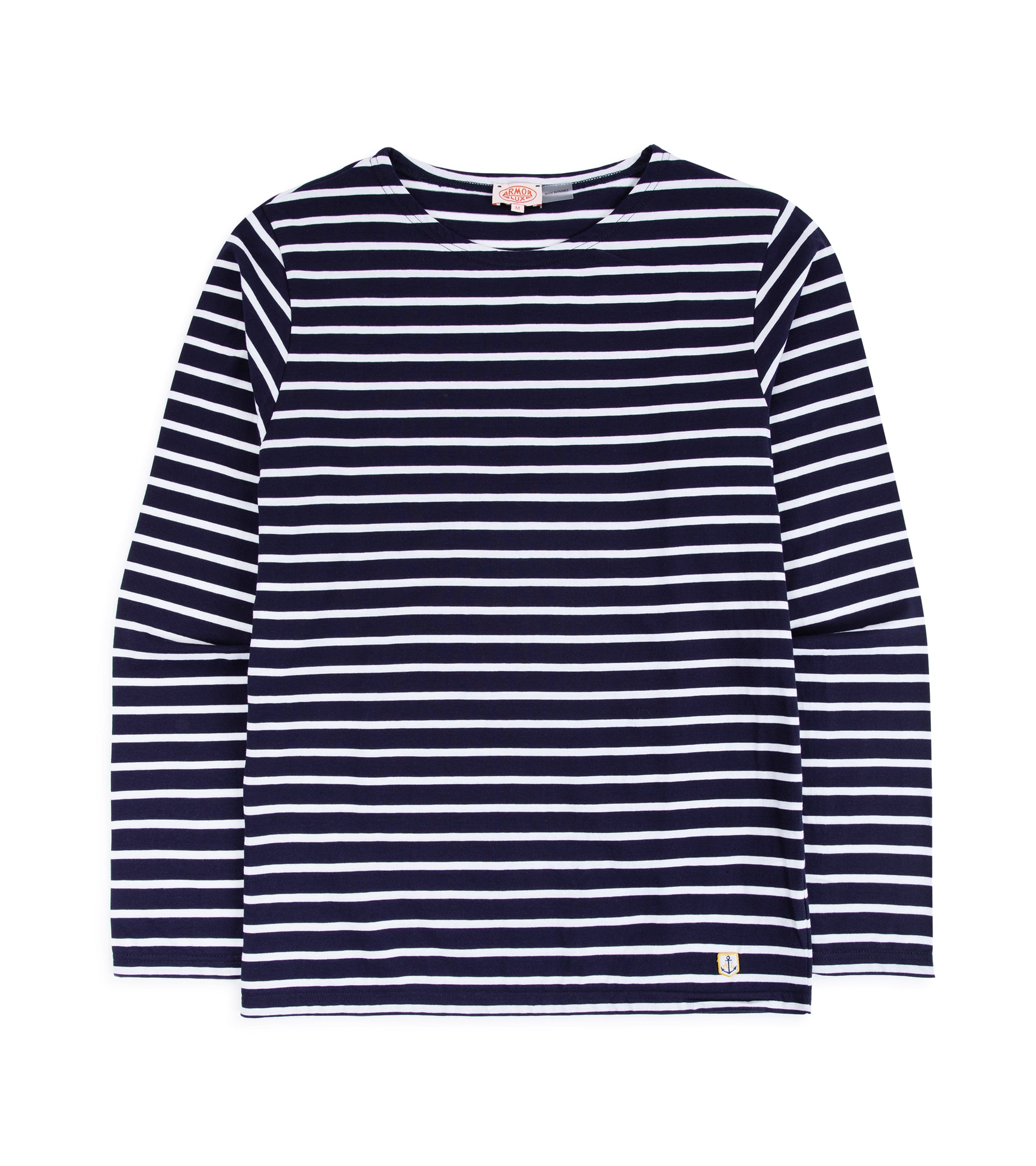 Armor-Lux Lightweight Breton Striped T-Shirt: Navy/White