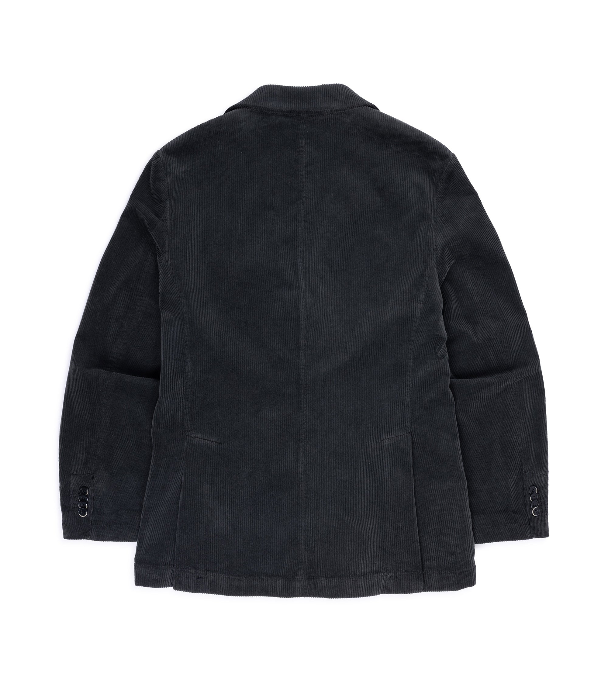 Barena corduroy blazer jacket in dark grey, back view