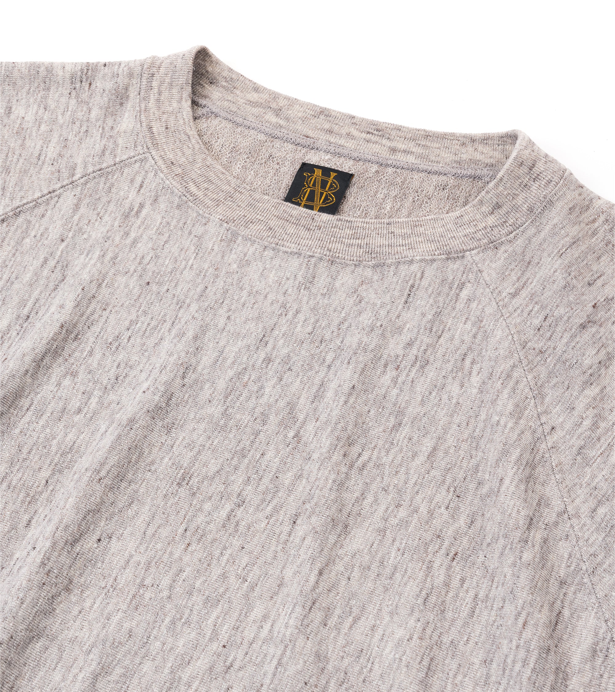 Batoner Belgian Linen Urake Short Sleeve Crew Neck Sweater: Beige