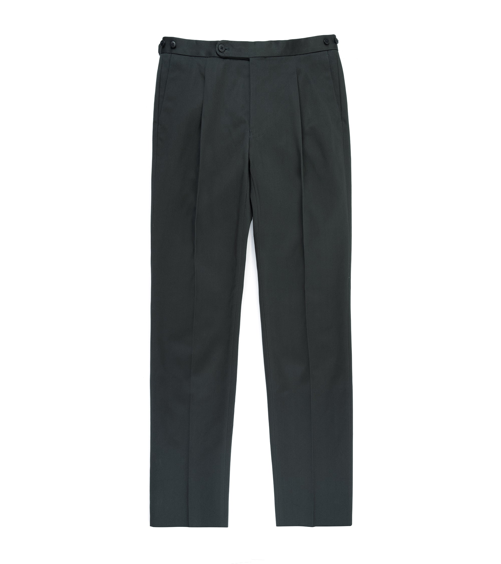 Echizenya for Trunk heavy chino trousers in navy, front view.