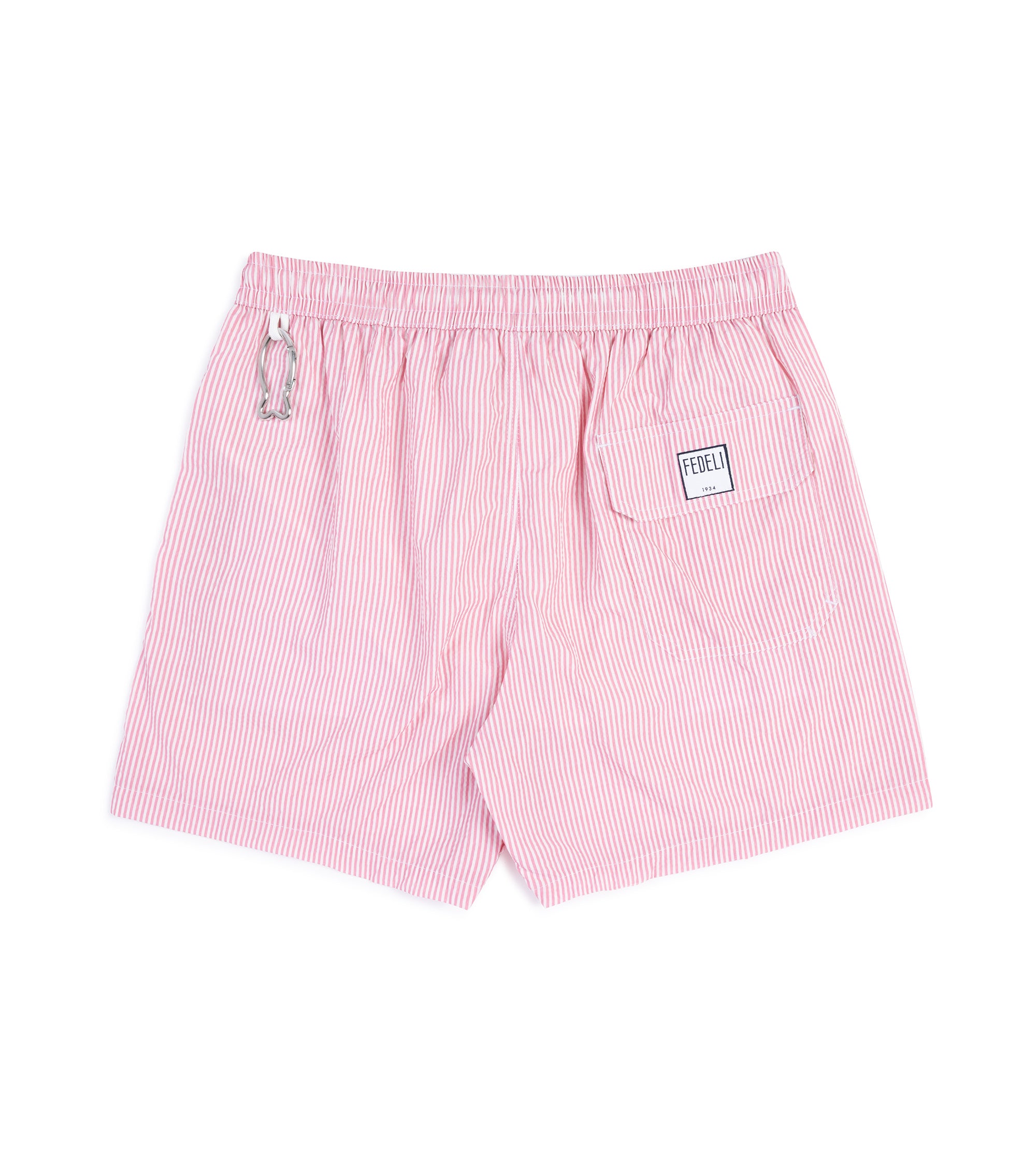 Fedeli Madeira Sakar Stripe Swim Trunks: Petal Pink