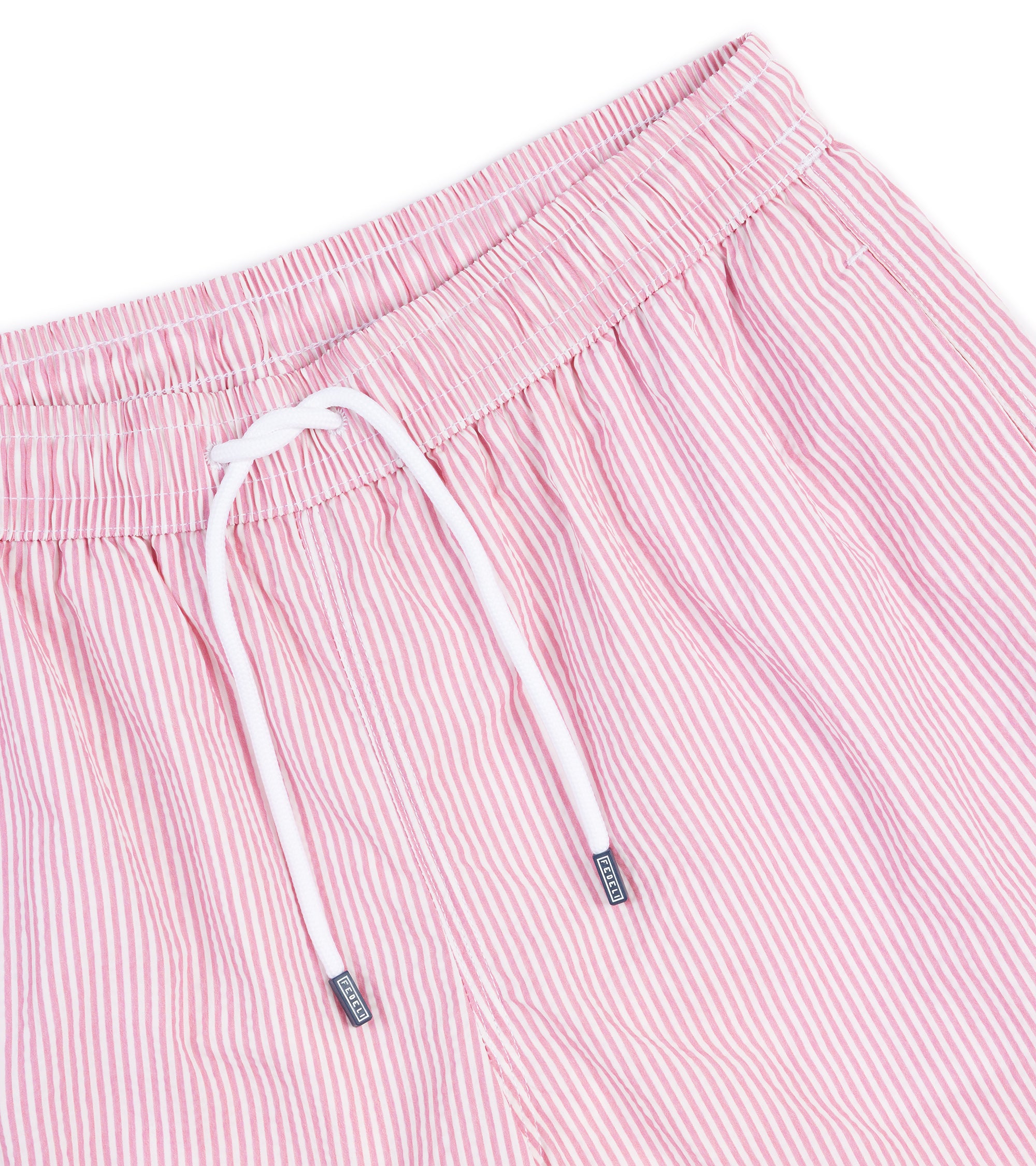 Fedeli Madeira Sakar Stripe Swim Trunks: Petal Pink