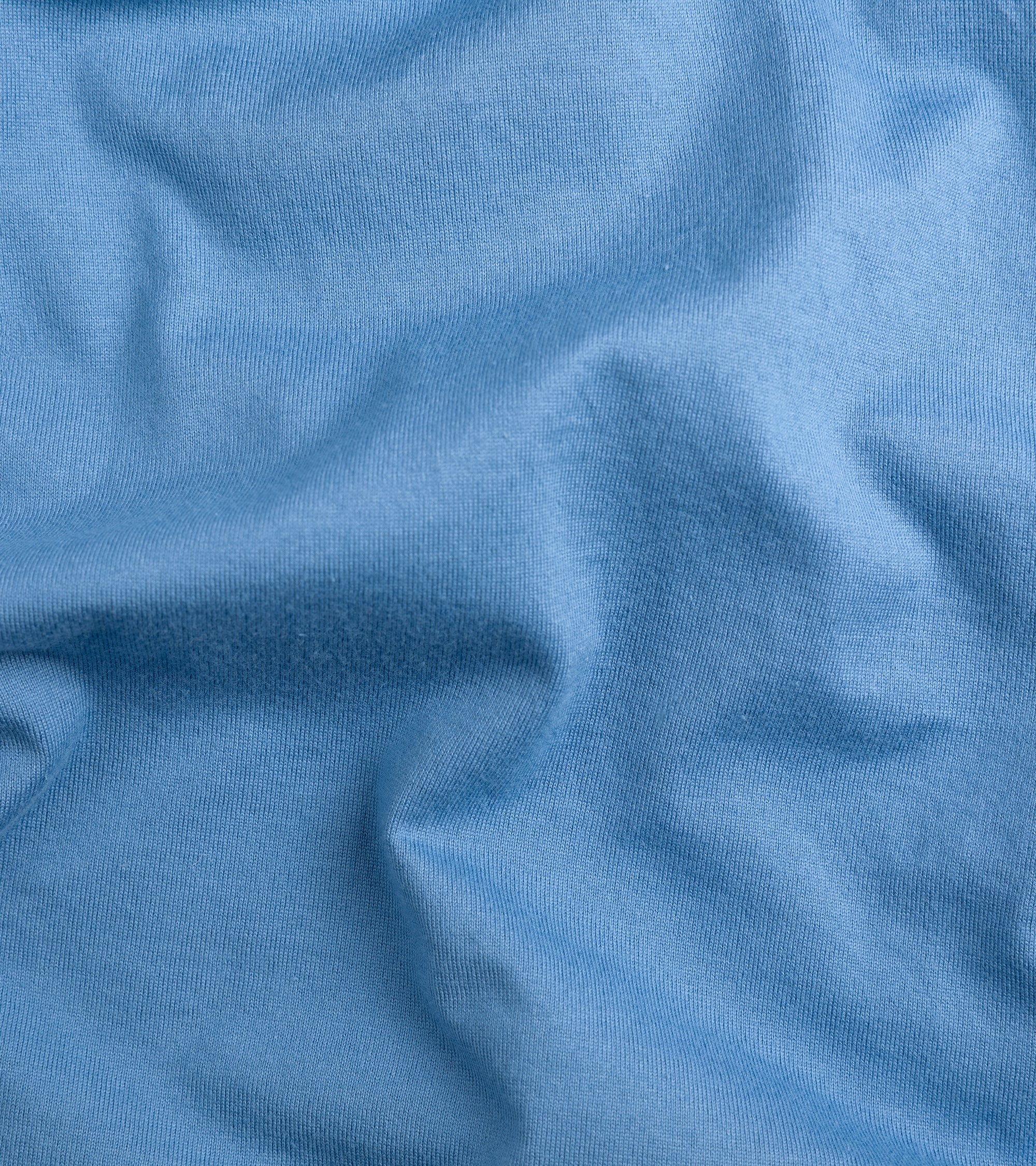 Fedeli Zero Giza Organic Cotton Short Sleeve Polo Shirt: Denim