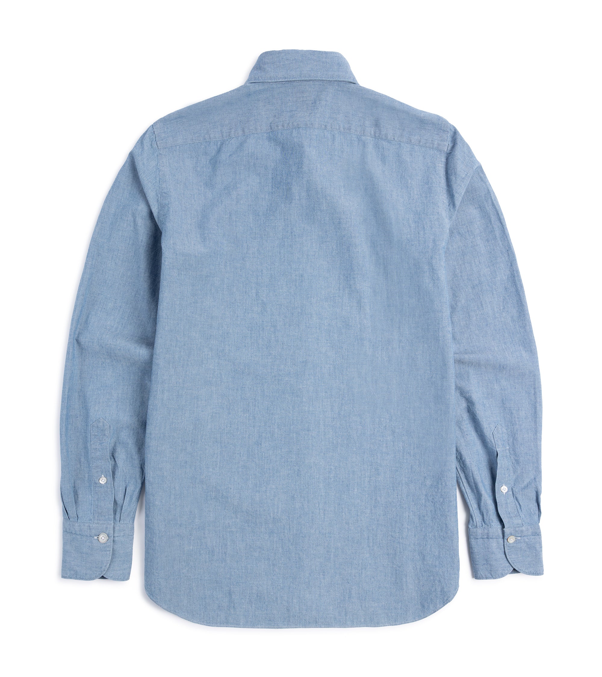 Finamore Gaeta Classic Cotton Luigi Sport Shirt: Chambray