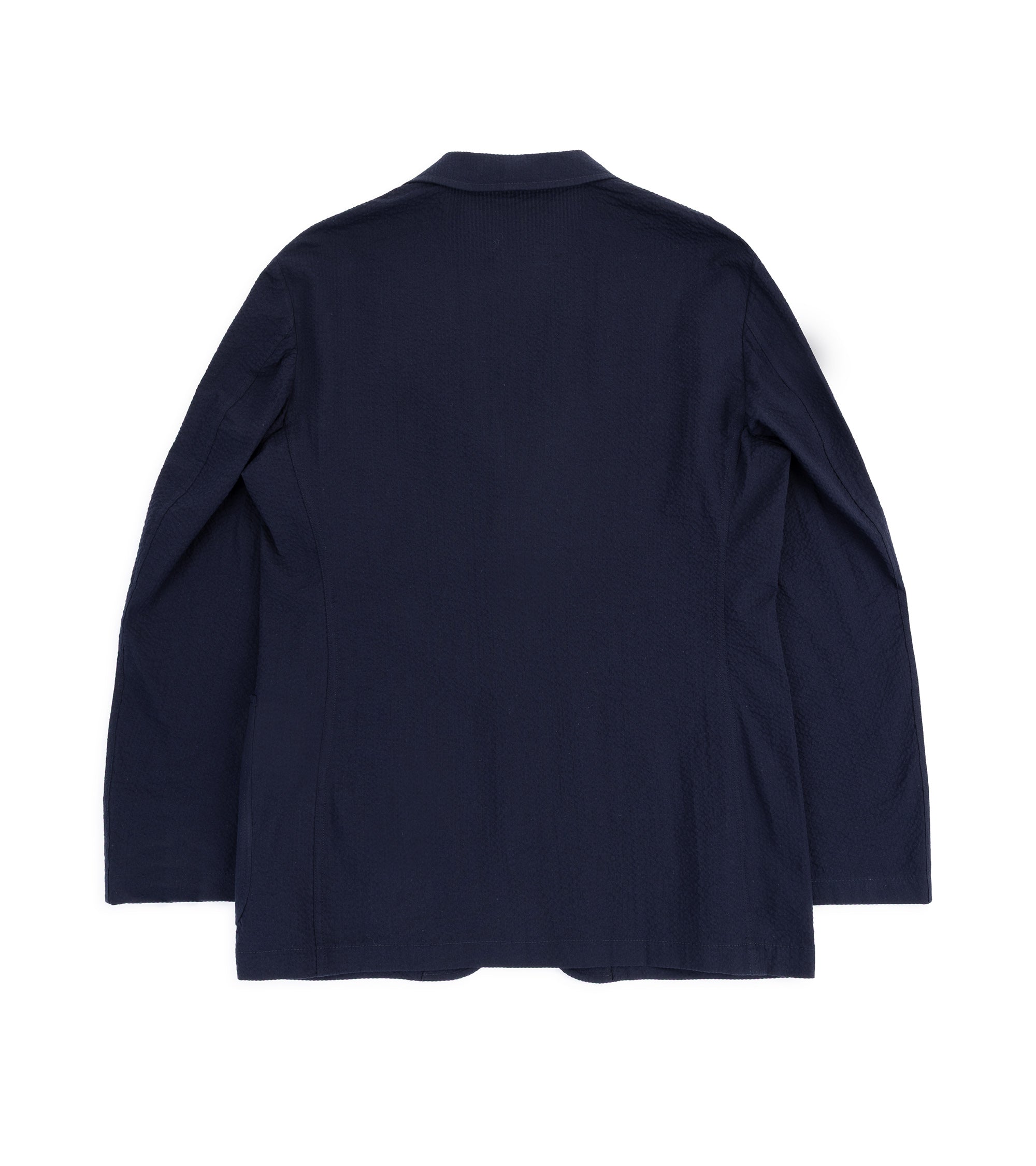 Gitman Vintage Cotton Seersucker Simple Jacket: Navy