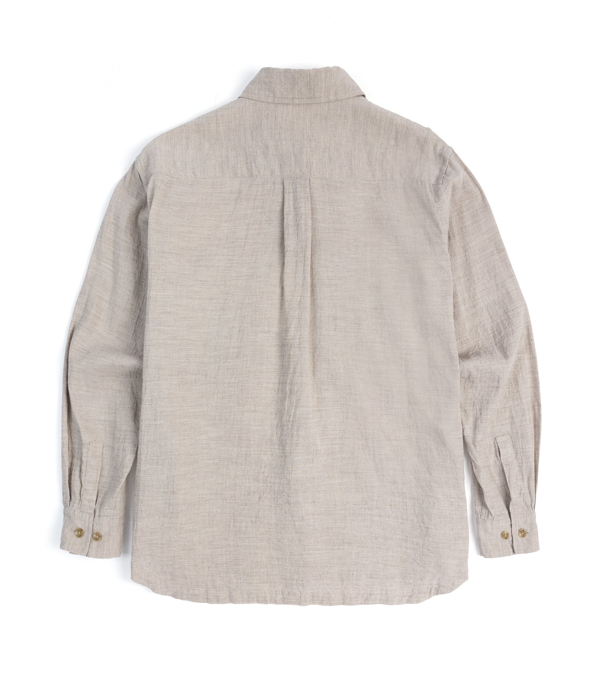 Sage de Cret Linen Cotton Washed Lawn Cloth Work Shirt Jacket: Ecru