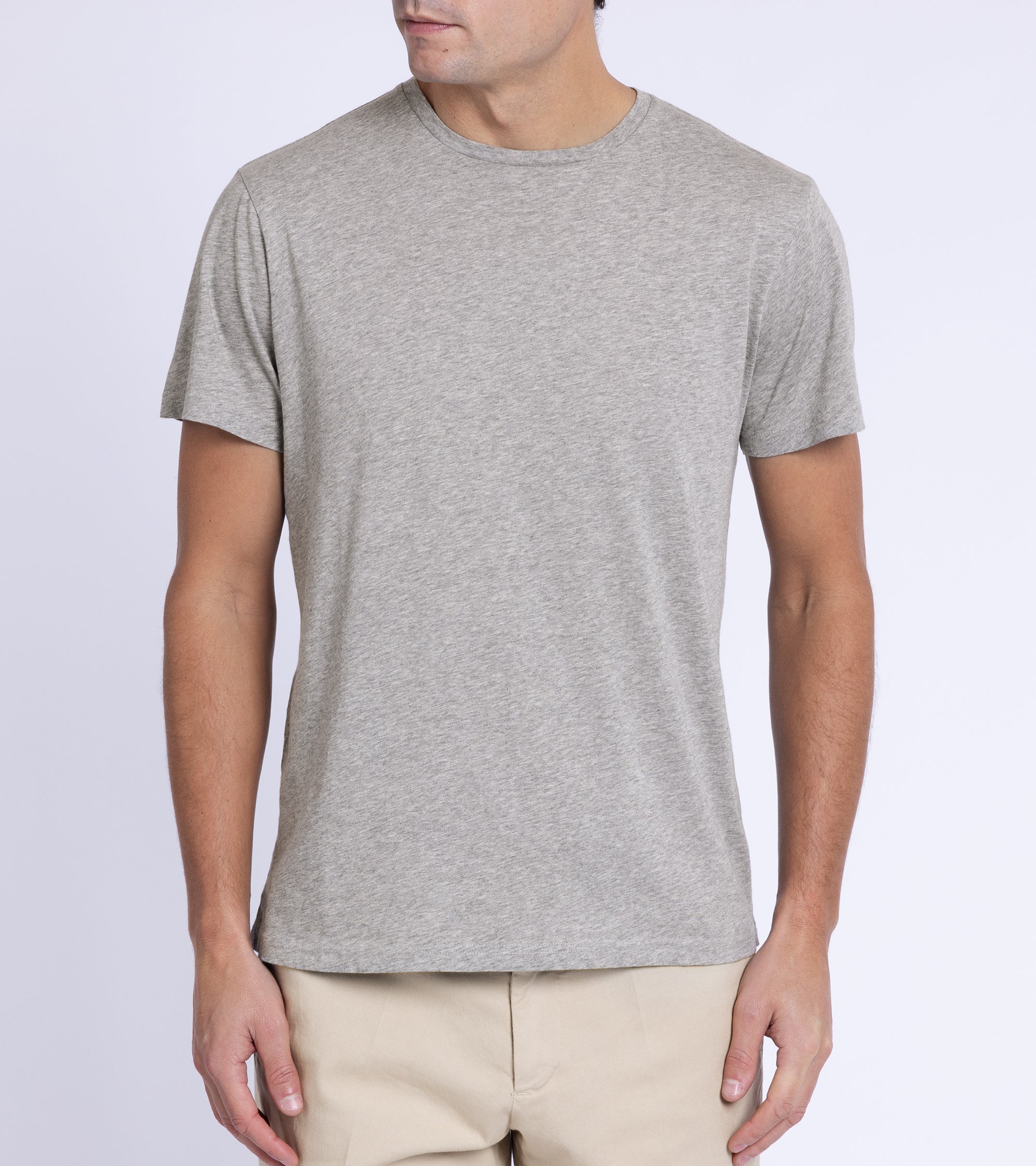 Trunk York short sleeve t-shirt in grey, styled shot.