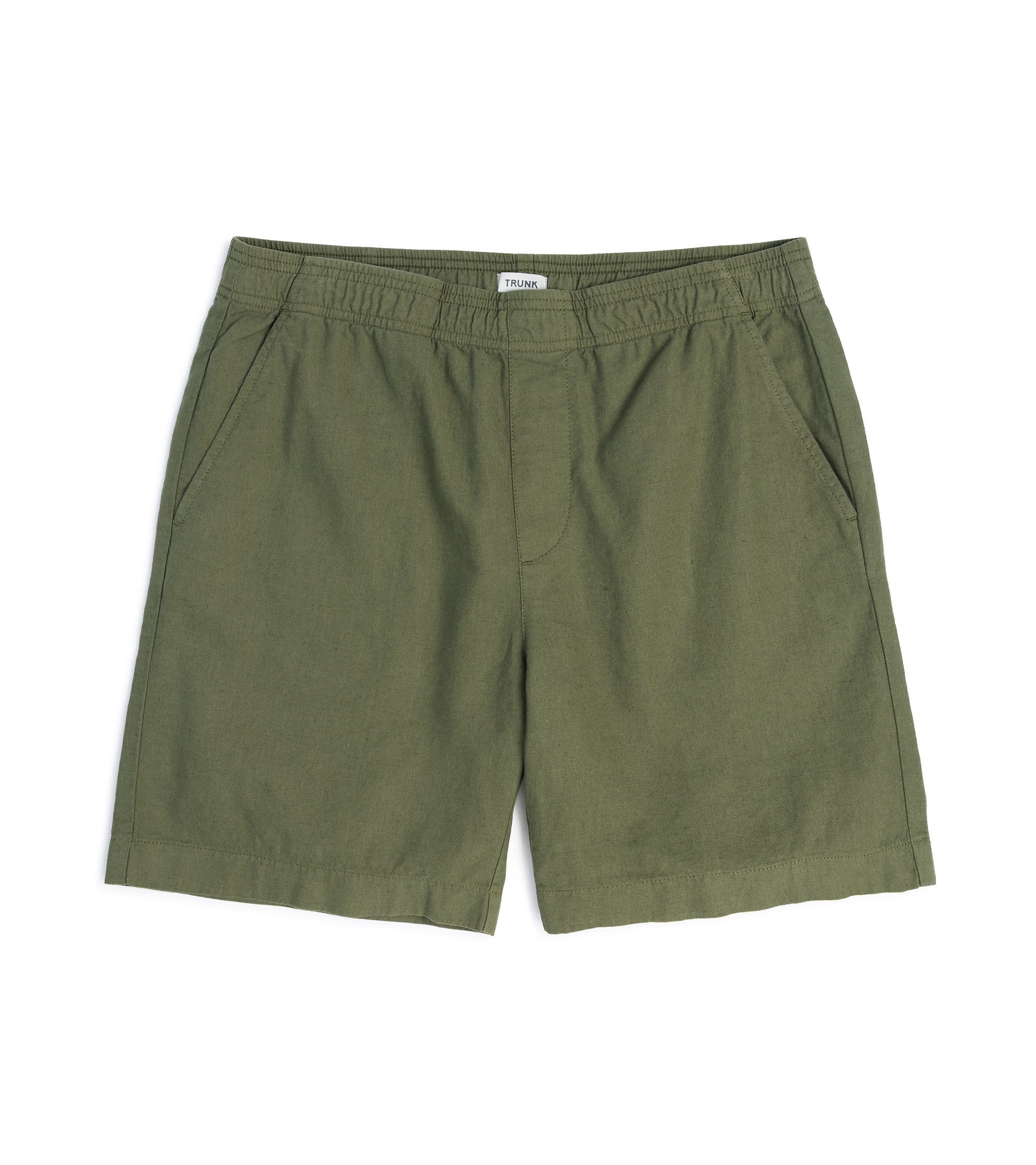 Trunk Cotton Linen Easy Shorts: Light Olive
