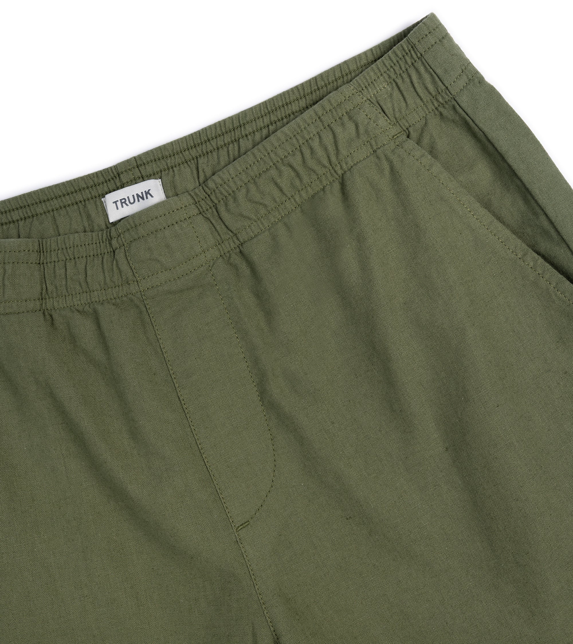 Trunk Cotton Linen Easy Shorts: Light Olive
