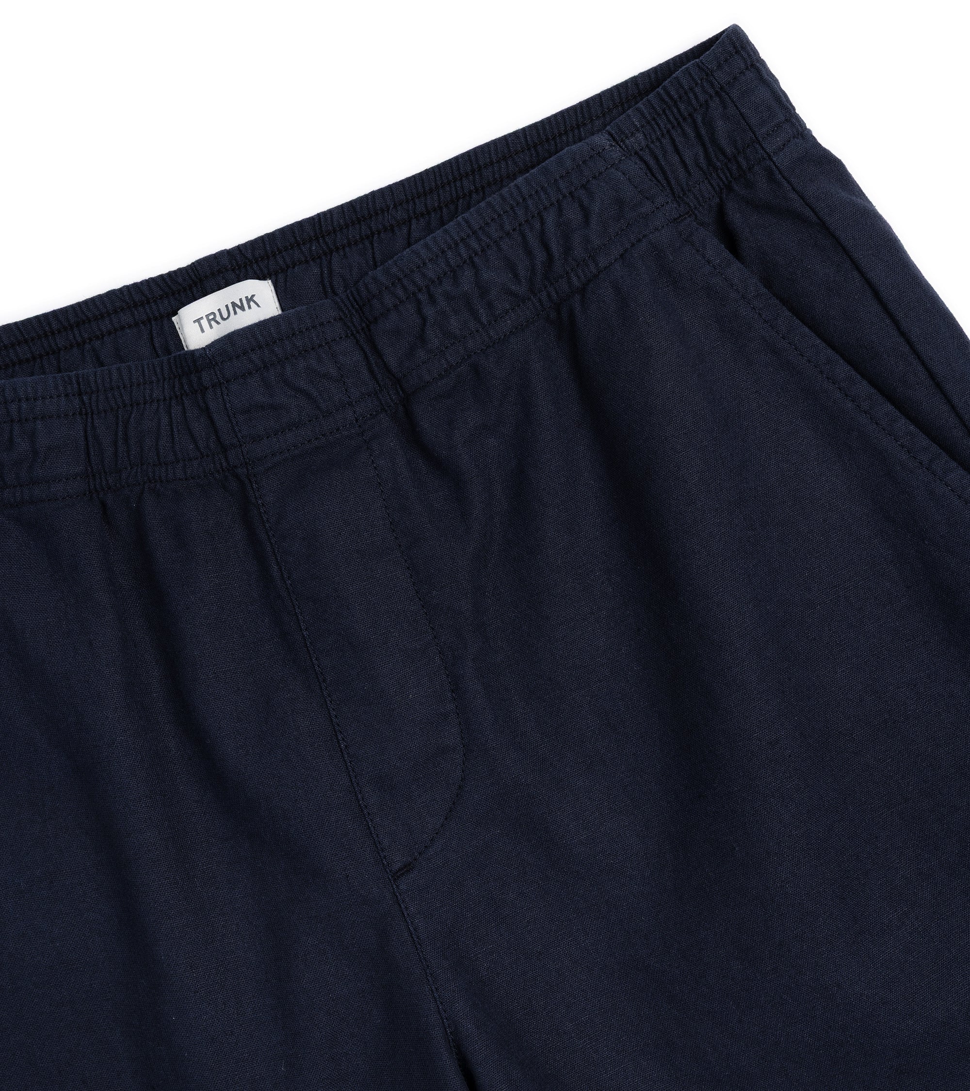 Trunk Cotton Linen Easy Shorts: Navy