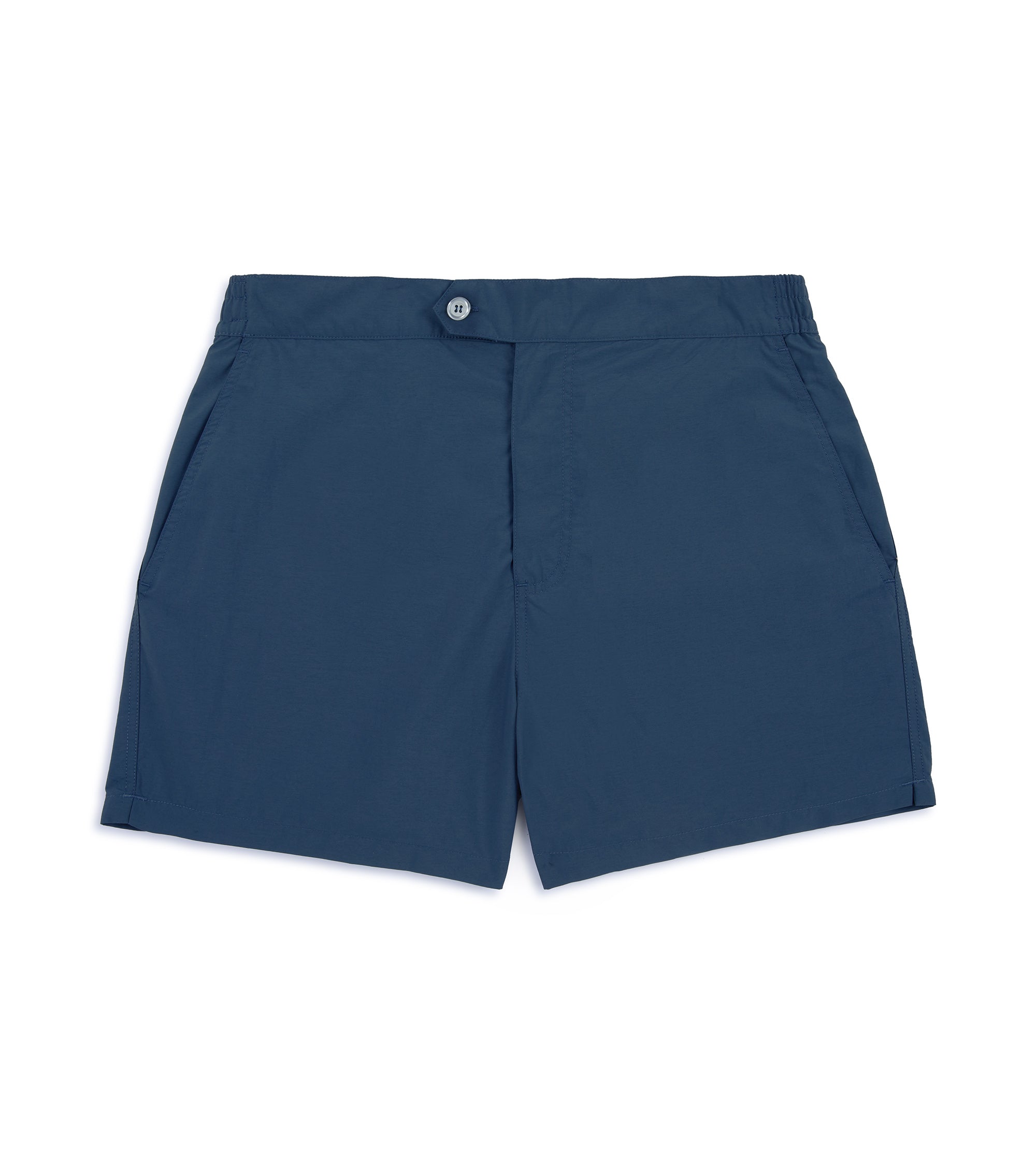 Trunk Foley swim shorts in navy, front view.