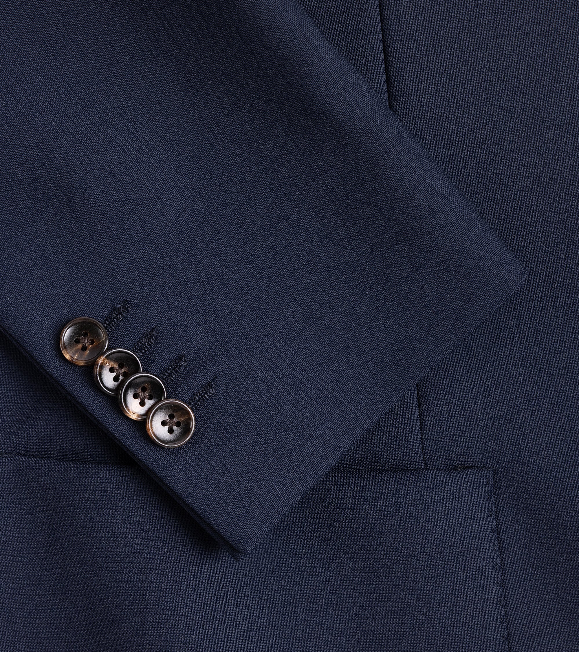 Trunk Walbrook High Twist Wool Suit Jacket: Navy