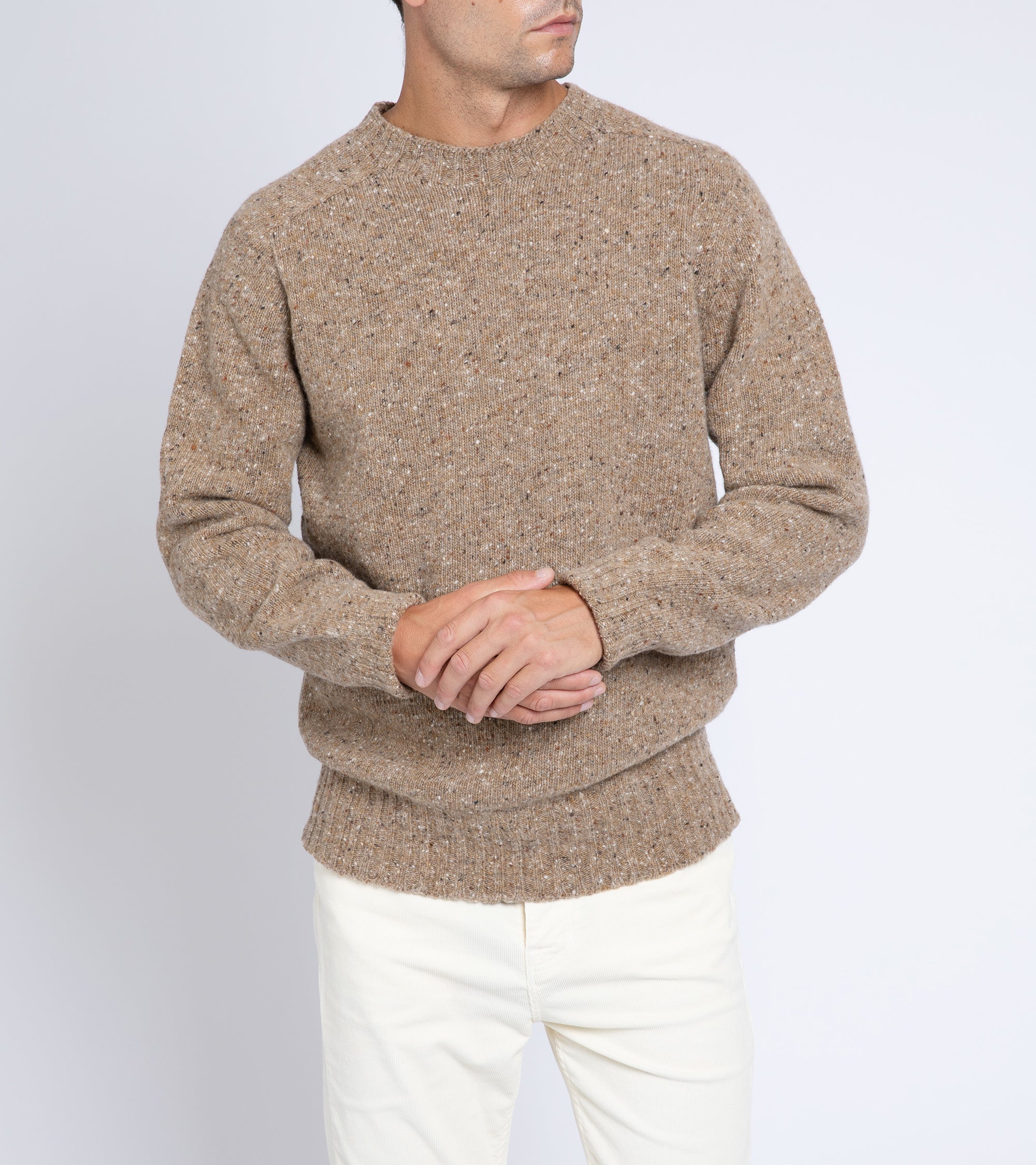Trunk Berwick Donegal Crew Sweater: Beige