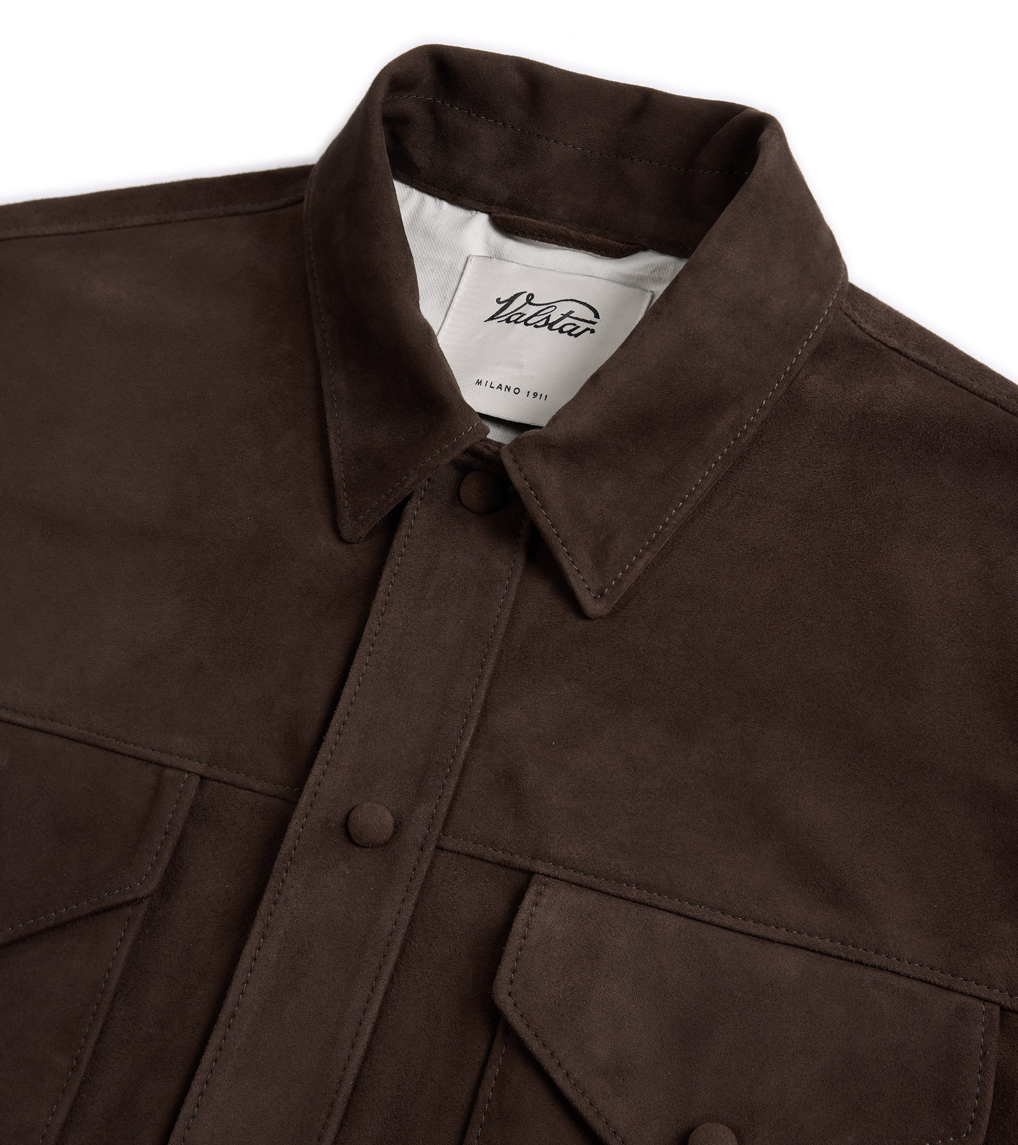 Valstar Blackley Suede Overshirt: Caffè
