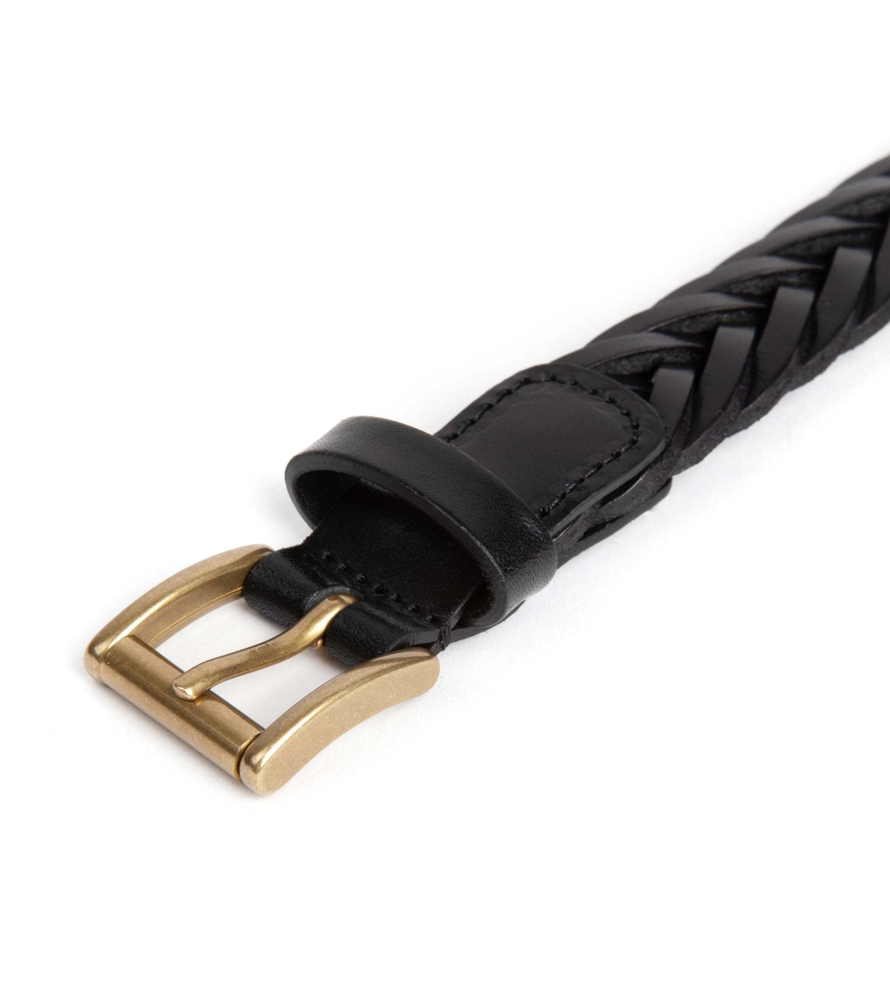 Anderson's Braided Leather Belt: Black - Trunk Clothiers
