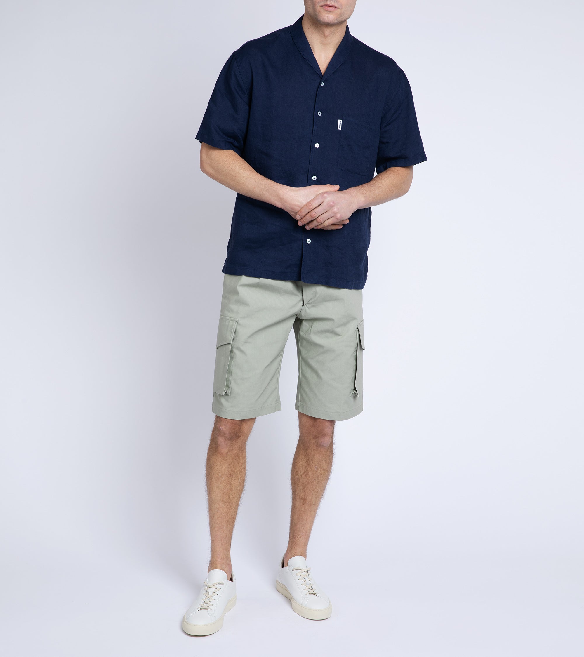 Doppiaa Aartio Cotton Ripstop Cargo Shorts: Green
