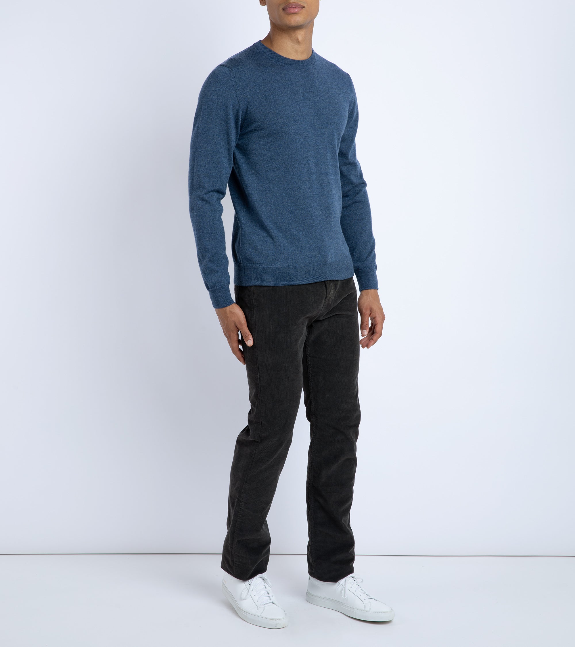 Trunk Harley Merino Crew Neck Sweater: Indigo