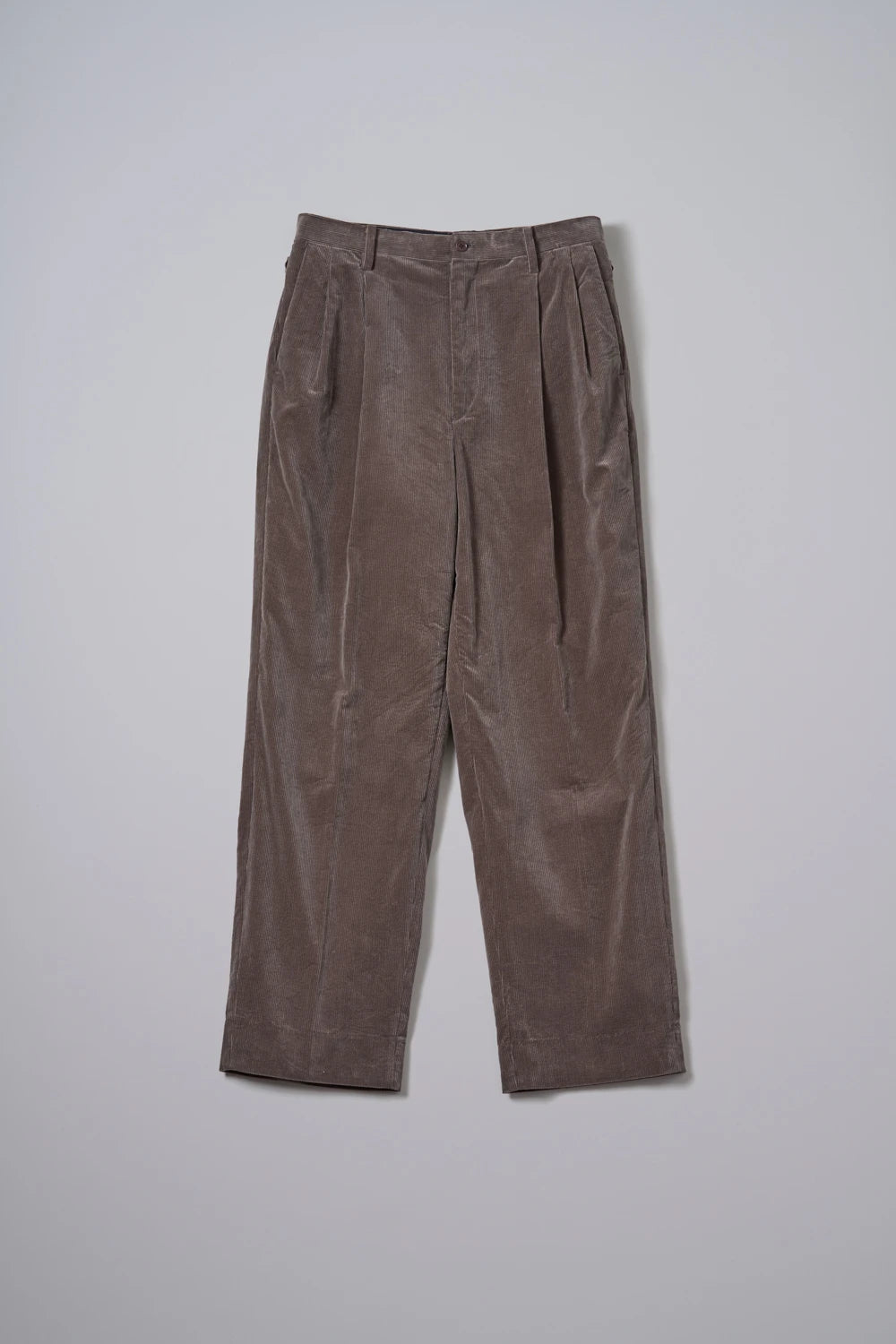 Kaptain Sunshine Cotton Corduroy Shoecut Slacks: Brown
