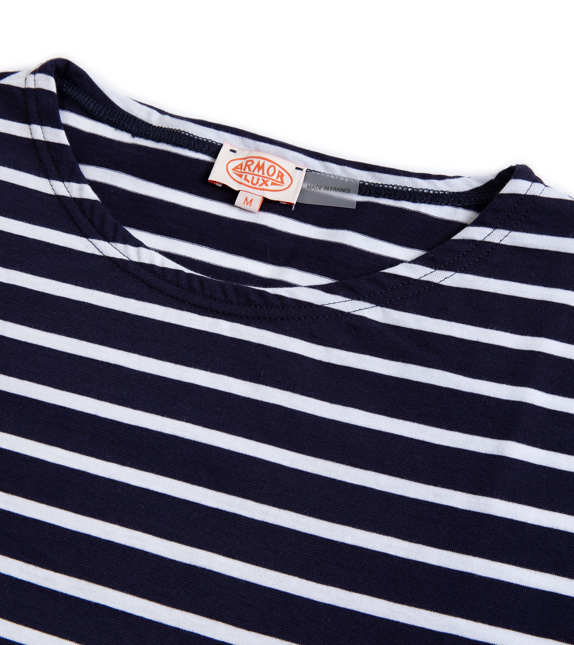 Armor-Lux Lightweight Breton Striped T-Shirt: Navy/White