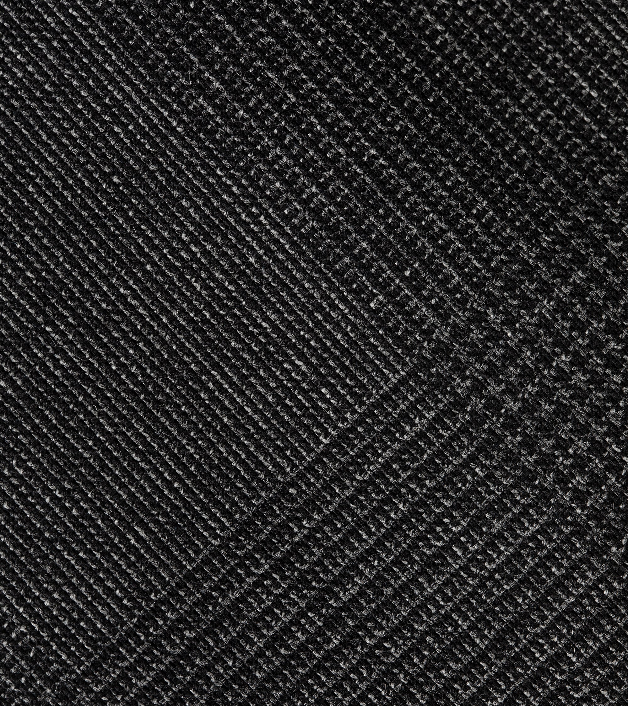 Bigi Lightweight Wool Prince of Wales Check Tie: Grey