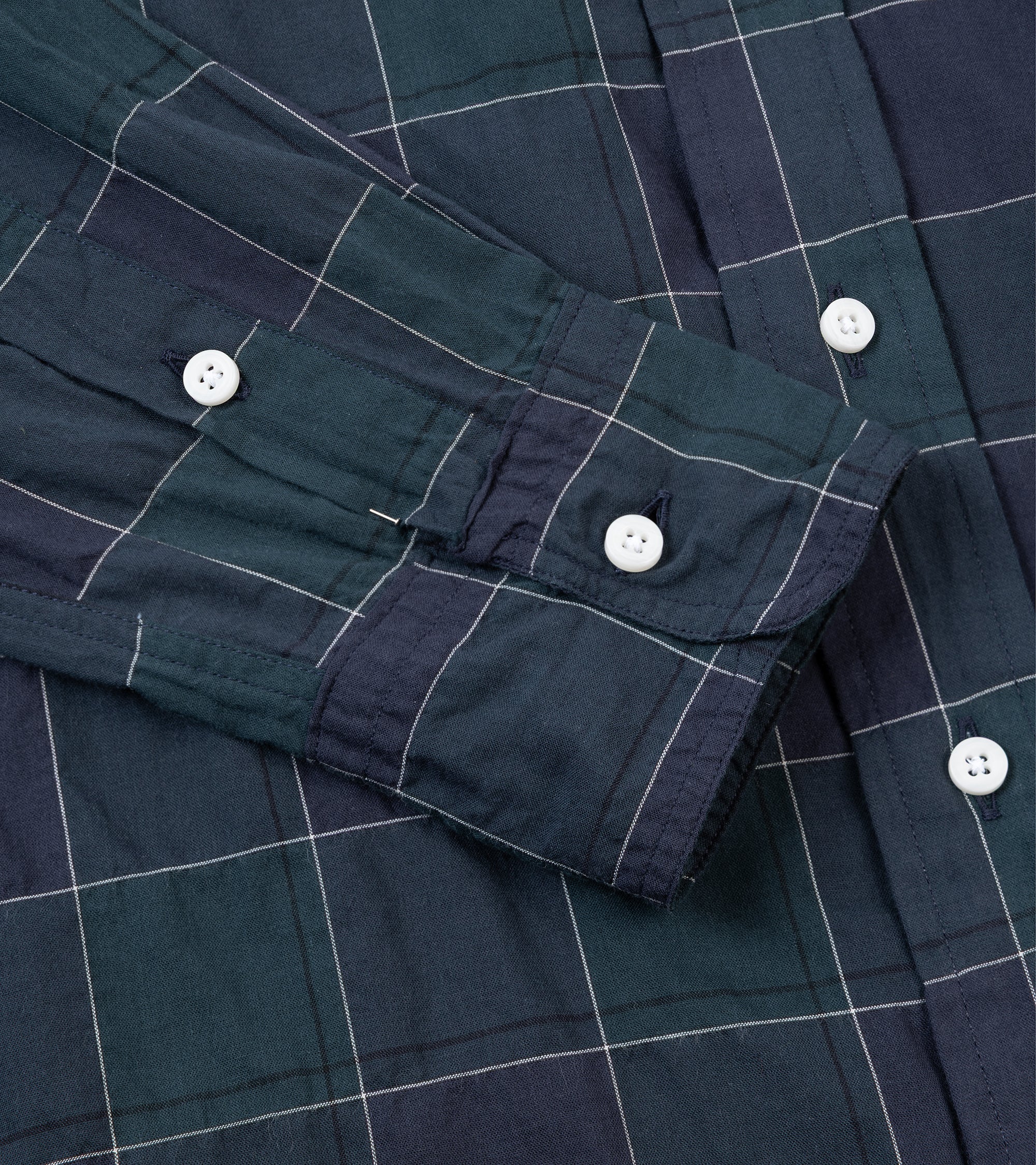 Gitman Vintage Japanese Cotton Check Button Down Shirt: Navy