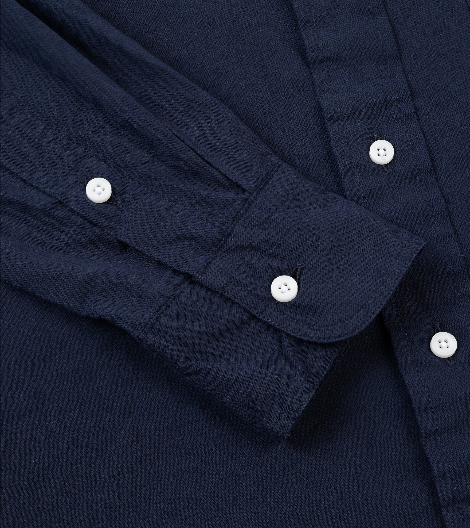 Gitman Vintage Japanese Cotton Linen Button Down Shirt: Navy