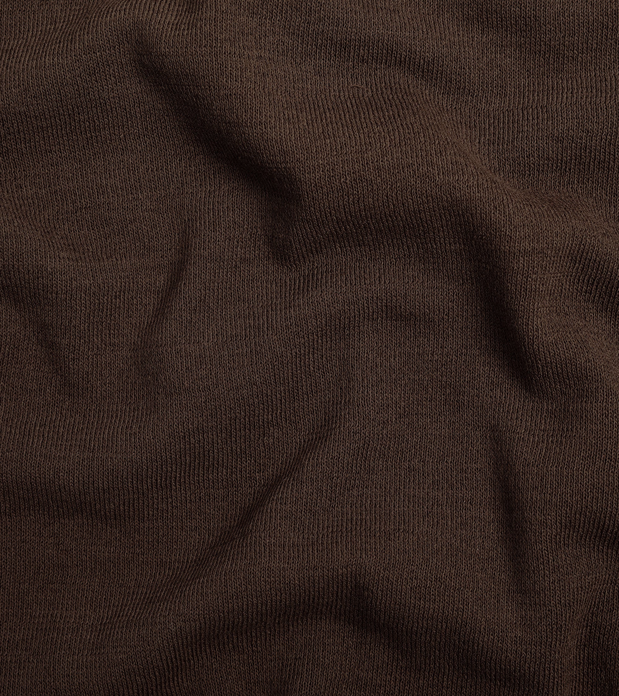 Mooncastle Ice Cotton Knit Open Collar Shirt: Brown