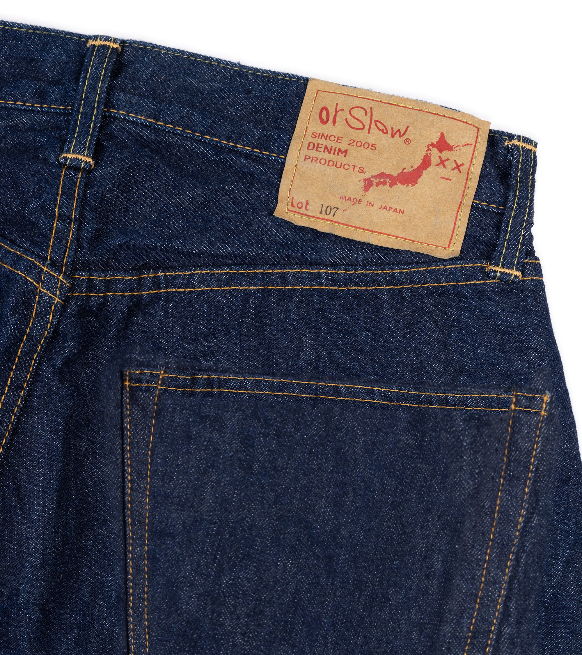 OrSlow 107 Ivy Fit Selvedge Denim: One Wash