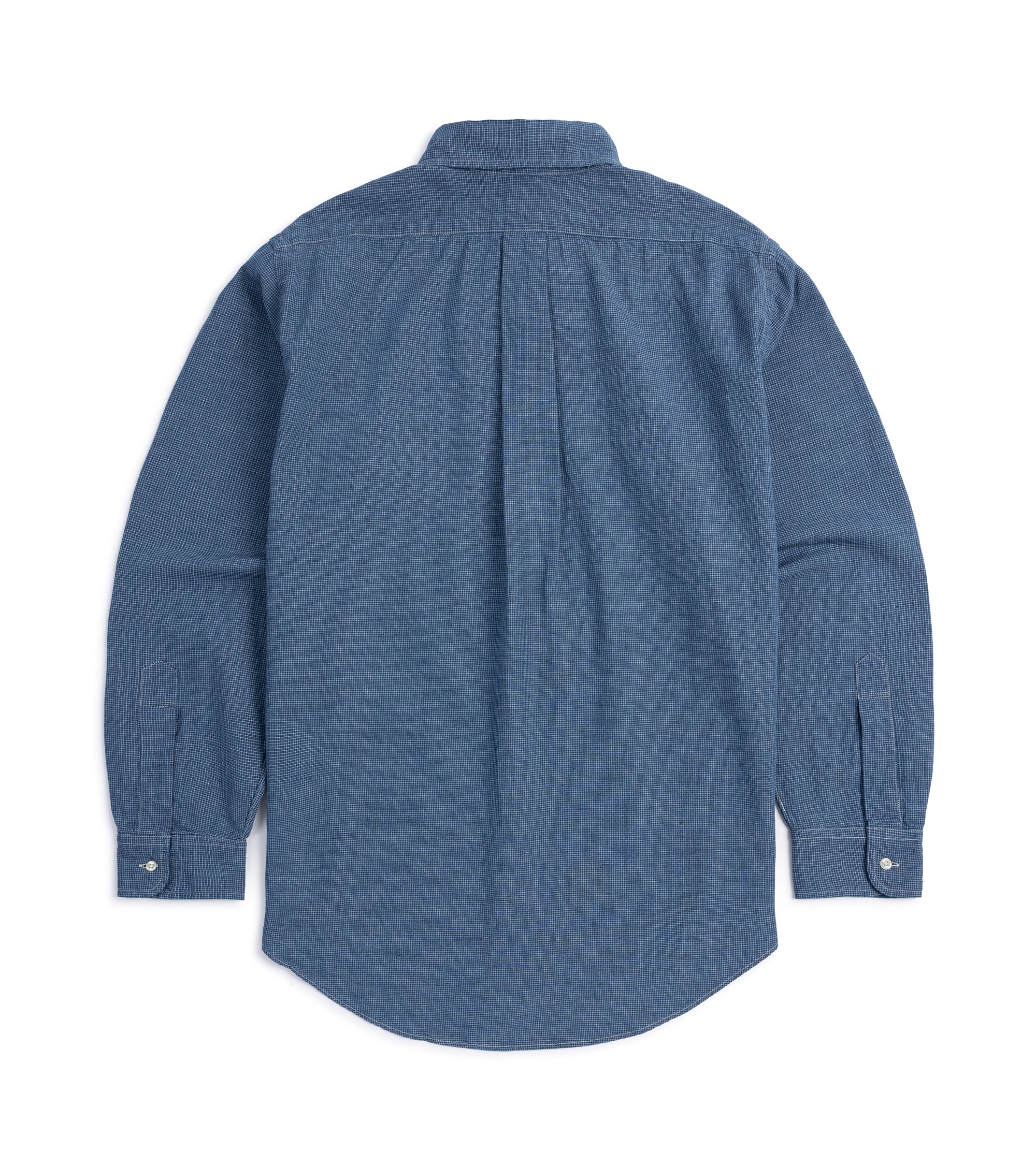 OrSlow Standard Chambray Check Button Down Shirt: Blue