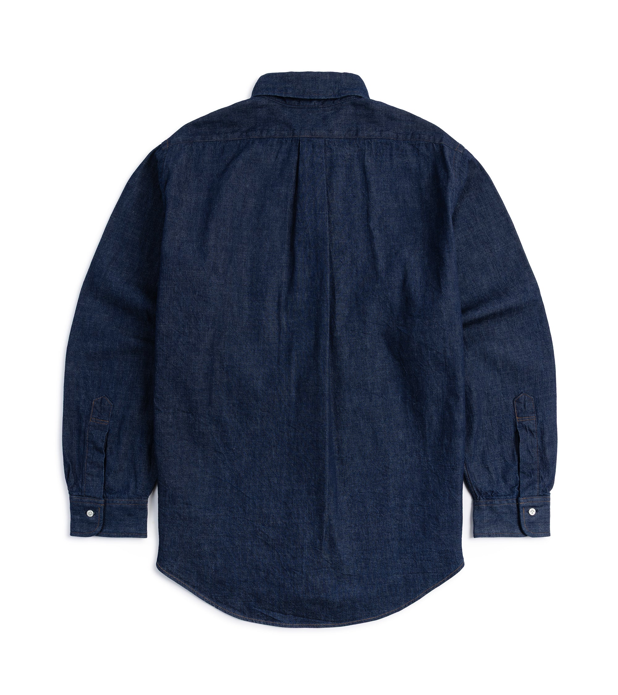 OrSlow Standard Denim Button Down Shirt: One Wash