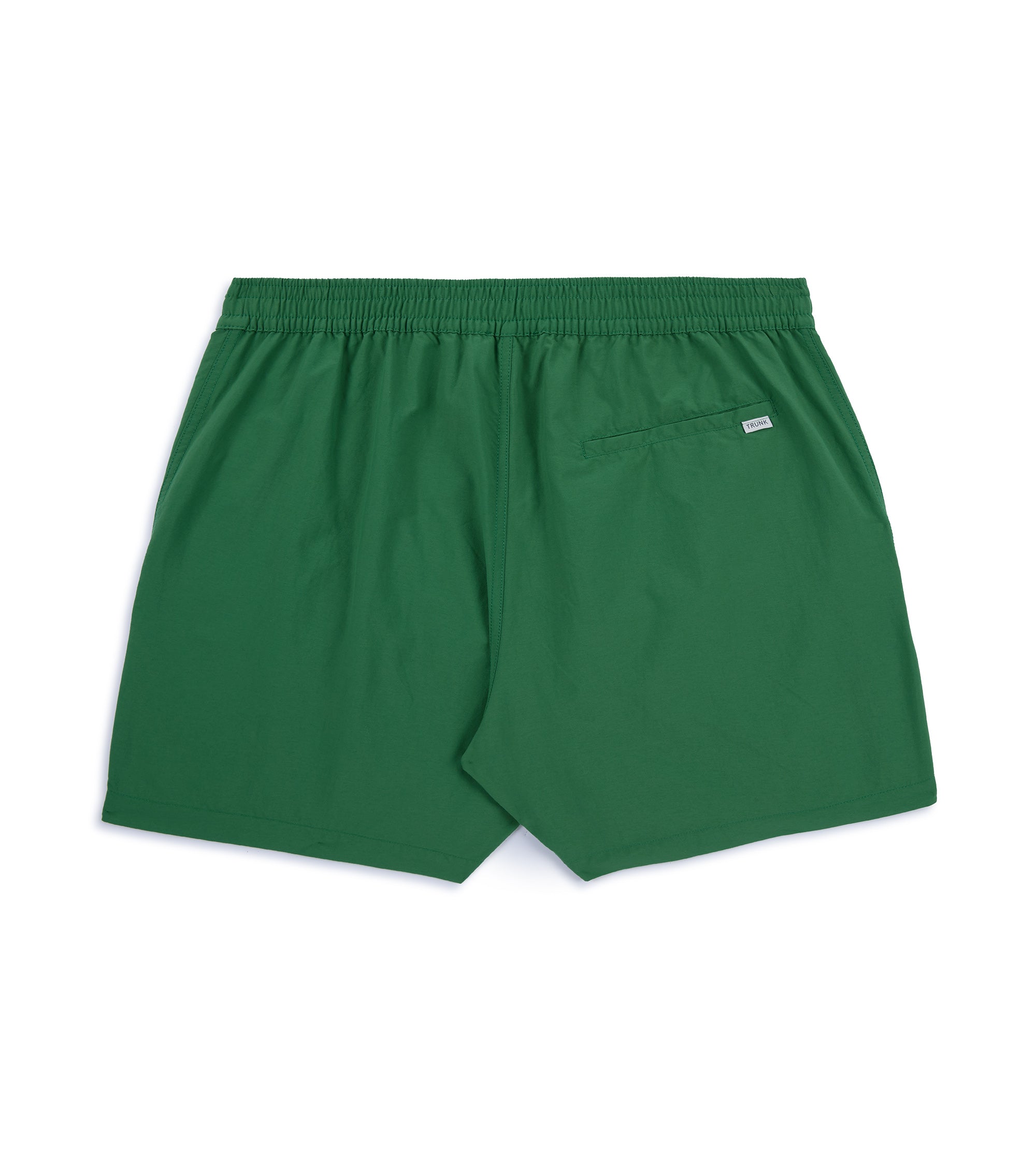 Trunk Foley swim shorts in green, close-up of the drawstring waist.