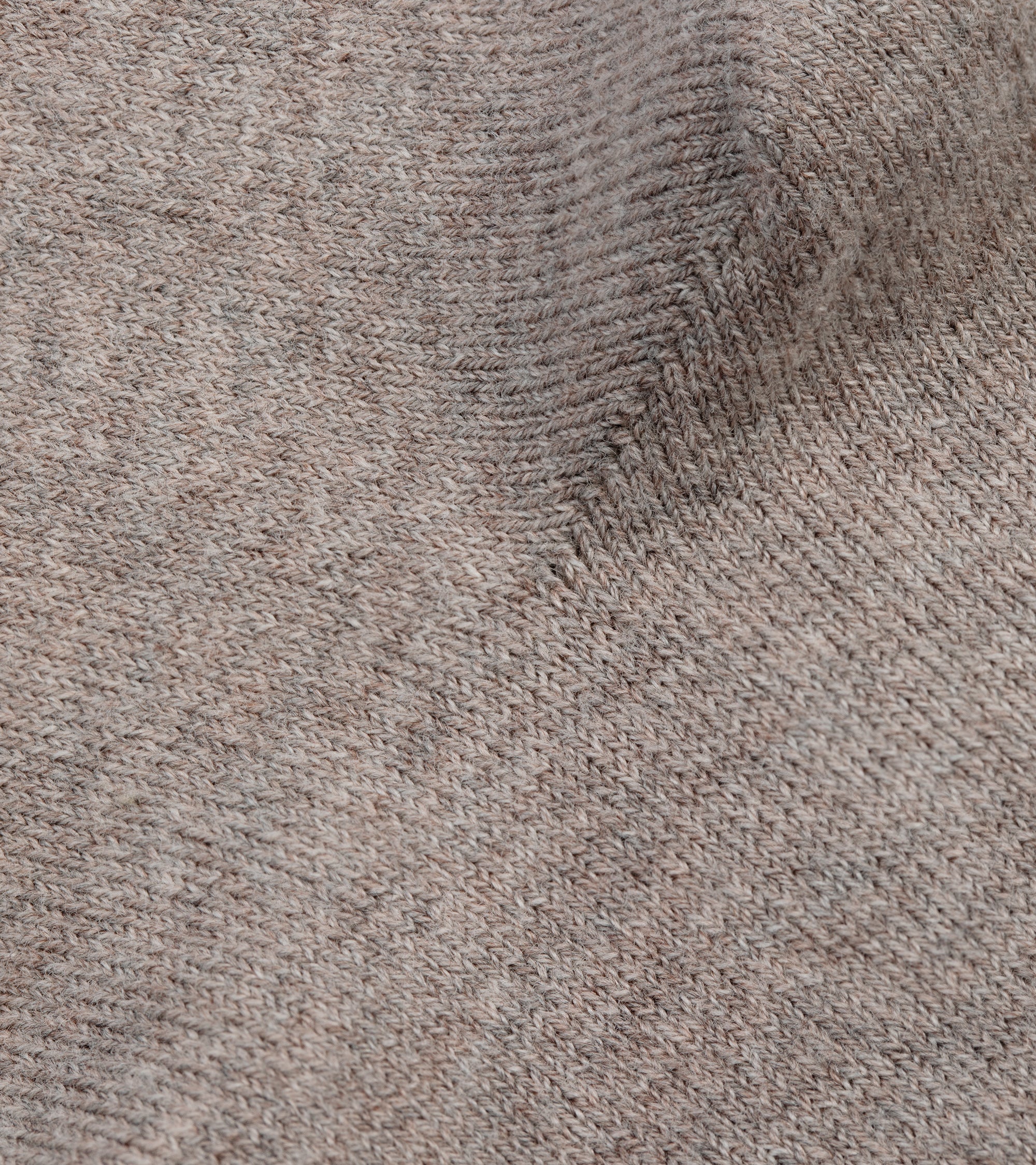 Trunk plain cotton socks in natural, close-up of the ribbed cuff.