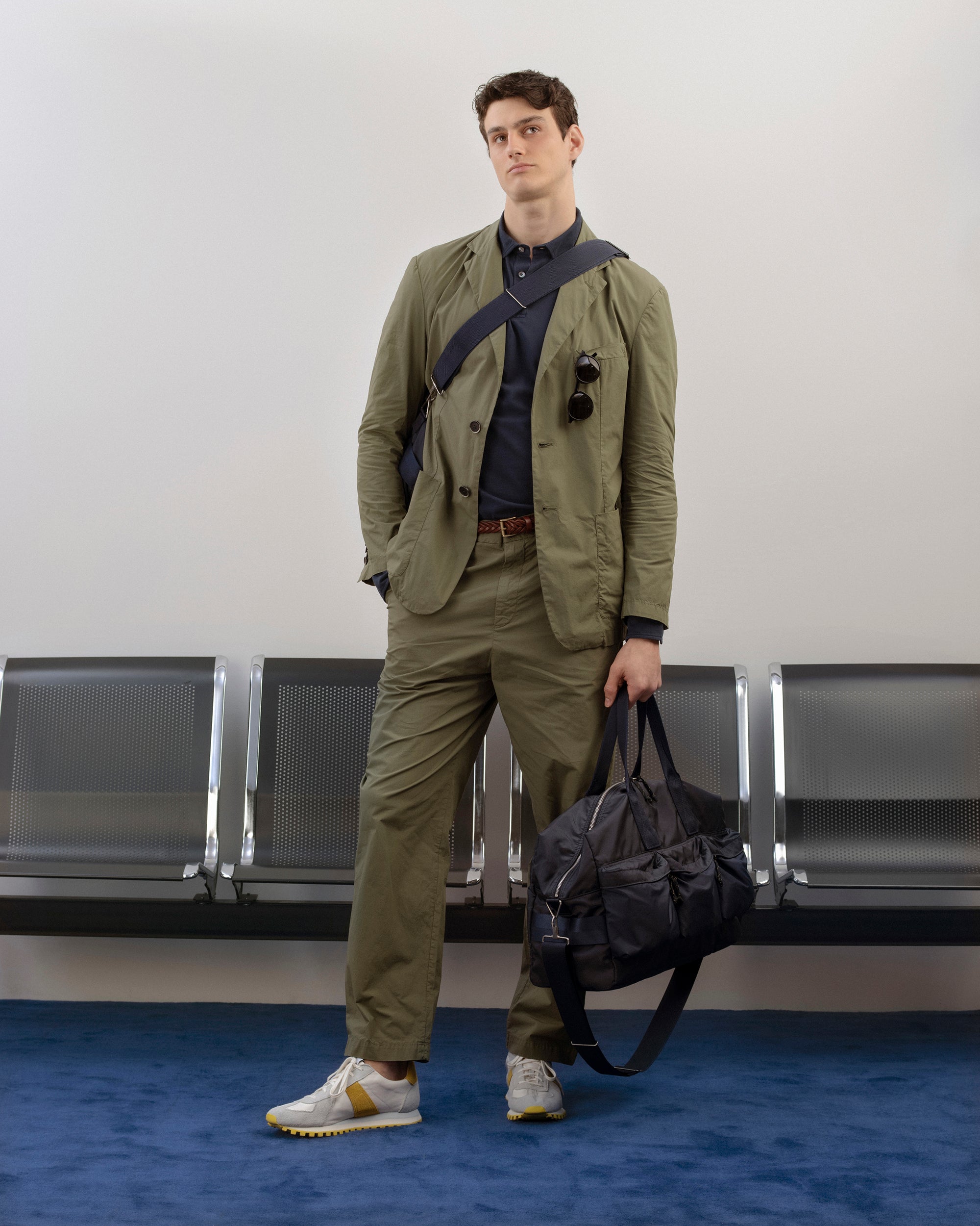 Barena Canasta Pavion Cotton Chino Trousers: Olive