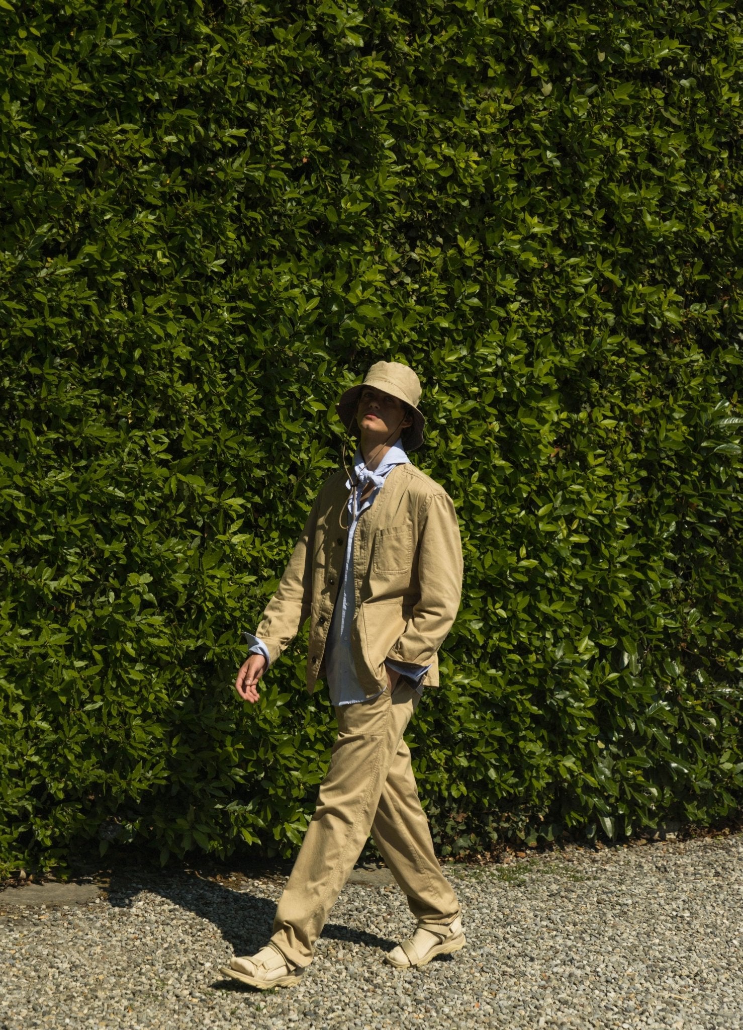 Rovi Lucca Cotton Drill Garden Pants: Beige - Trunk Clothiers